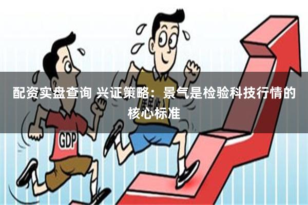 配资实盘查询 兴证策略：景气是检验科技行情的核心标准