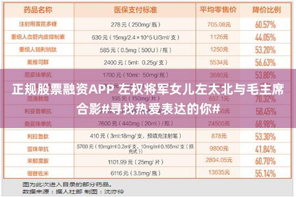 正规股票融资APP 左权将军女儿左太北与毛主席合影#寻找热爱表达的你#