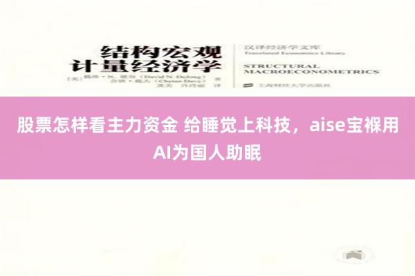 股票怎样看主力资金 给睡觉上科技，aise宝褓用AI为国人助眠