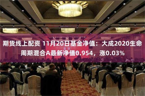 期货线上配资 11月20日基金净值：大成2020生命周期混合A最新净值0.954，涨0.03%